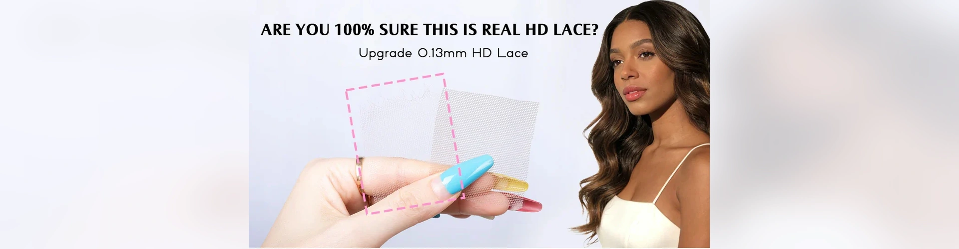 ER Wigs real 0.13mm HD lace close-up