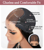 Silky Straight Skin-Melting Easy-Install HD Lace Glueless Wig