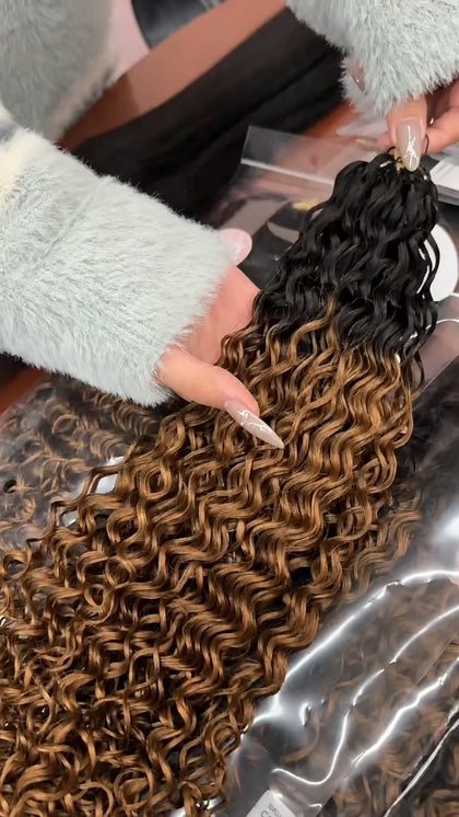 Brown Ombre Color Curly 13x6 Lace Frontal Human Hair Wig