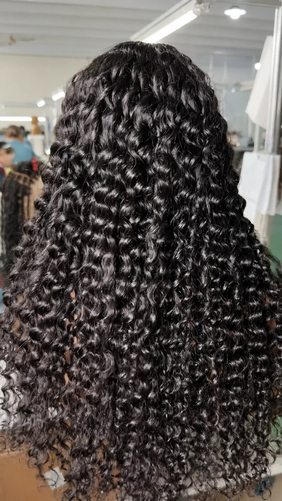 Daily Wear Water Wave High Ponytail Friendly Human Hair Wig