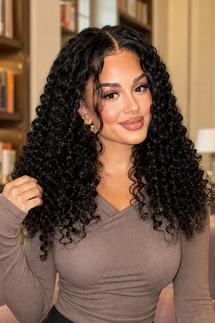 Wear-go Curly Glueless 13x6 HD Lace Human Hair Wigs