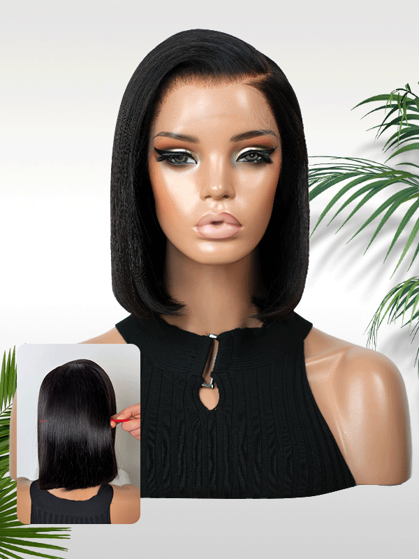Bob Straight Easy-Install 11x6 Skin Melted HD Lace Human Hair Wig