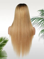 Blonde Ombre Straight Glueless 11x6 HD Lace Natural Hairline Wig