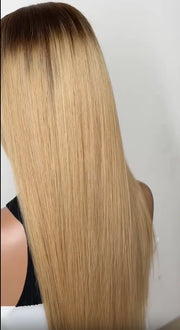 Blonde Ombre Straight Glueless 11x6 HD Lace Natural Hairline Wig