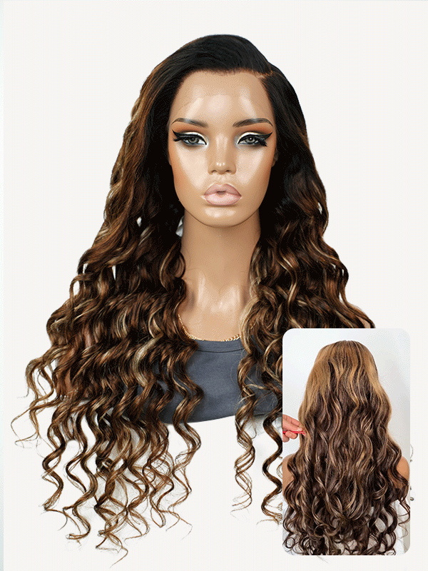 Black-Blonde Ombre Wavy Glueless 11x6 HD Lace Wig