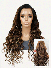 Black-Blonde Ombre Wavy Glueless 11x6 HD Lace Wig