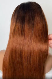 Caramel Ombre Straight Glueless 11x6 HD Lace Human Hair Wig