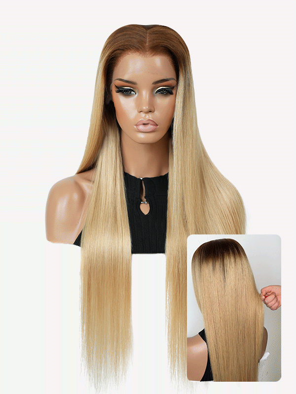 Cinnamon Blonde Straight Glueless 11x6 HD Lace Frontal Wig