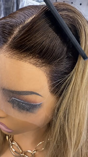 Blonde Ombre Straight Glueless 11x6 HD Lace Natural Hairline Wig