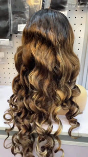 Black-Blonde Ombre Wavy Glueless 11x6 HD Lace Wig