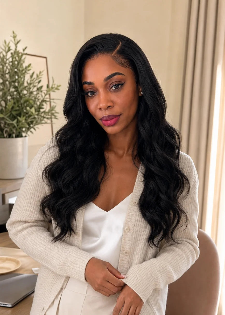 Body Wave Glueless 11x6 HD Lace Natural Nairline Wig