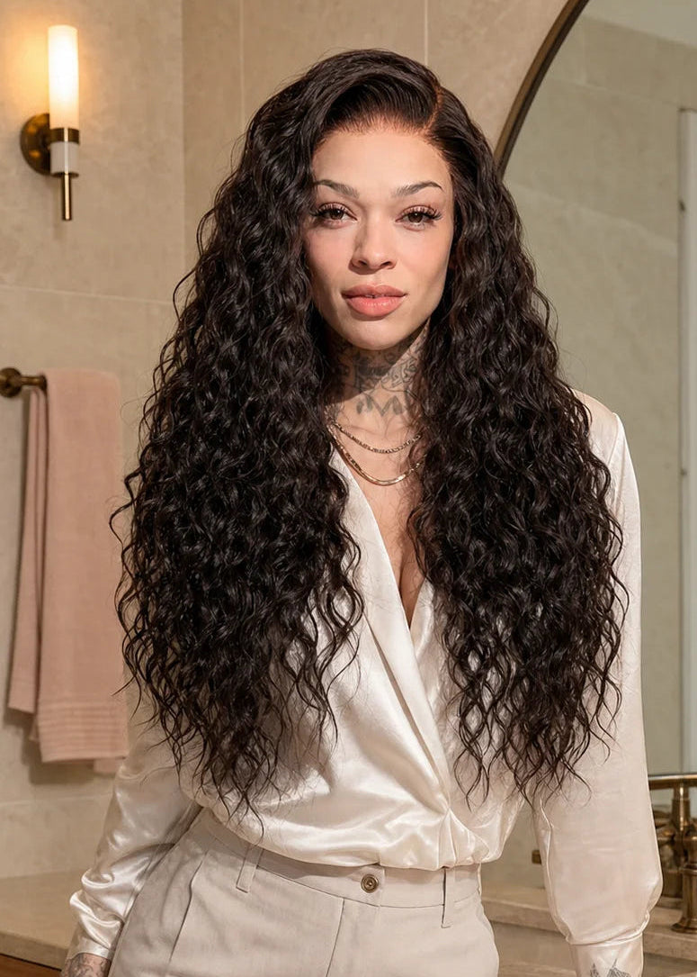 Deep Wave with Brown Colors Easy-Install Skin-Melting HD Lace Wigs