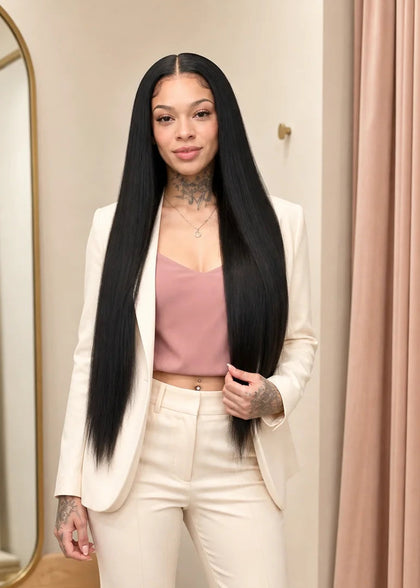 Daily Wear Silky Straight Invisi-Drawstring Flexible Fit Human Hair Wig