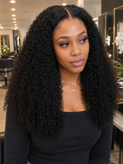 Daily Wear Bohemian Curl High Ponytail Friendly Human Hair Wigs