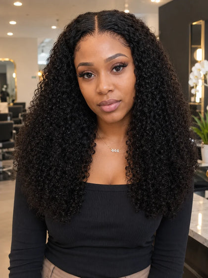 Daily Wear Bohemian Curl High Ponytail Friendly Human Hair Wigs