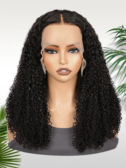 Daily Wear Bohemian Curl High Ponytail Friendly Human Hair Wigs