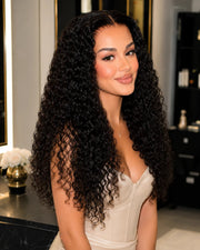 Daily Wear Water Wave High Ponytail Friendly Human Hair Wig