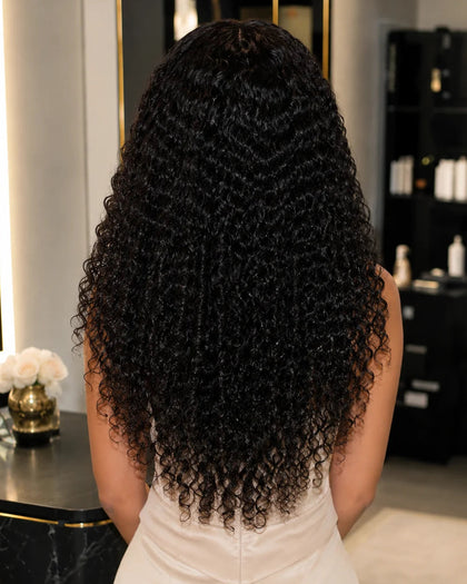 Daily Wear Water Wave High Ponytail Friendly Human Hair Wig