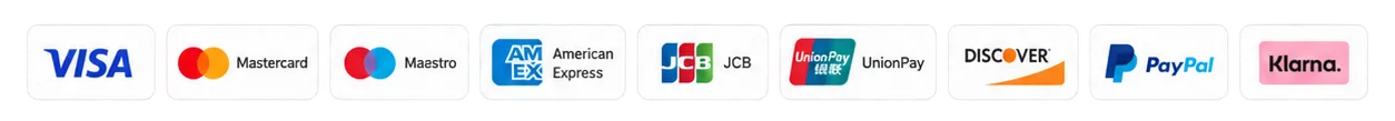 Accepted payment methods